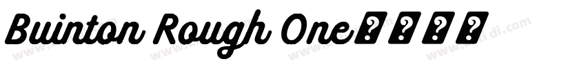 Buinton Rough One字体转换